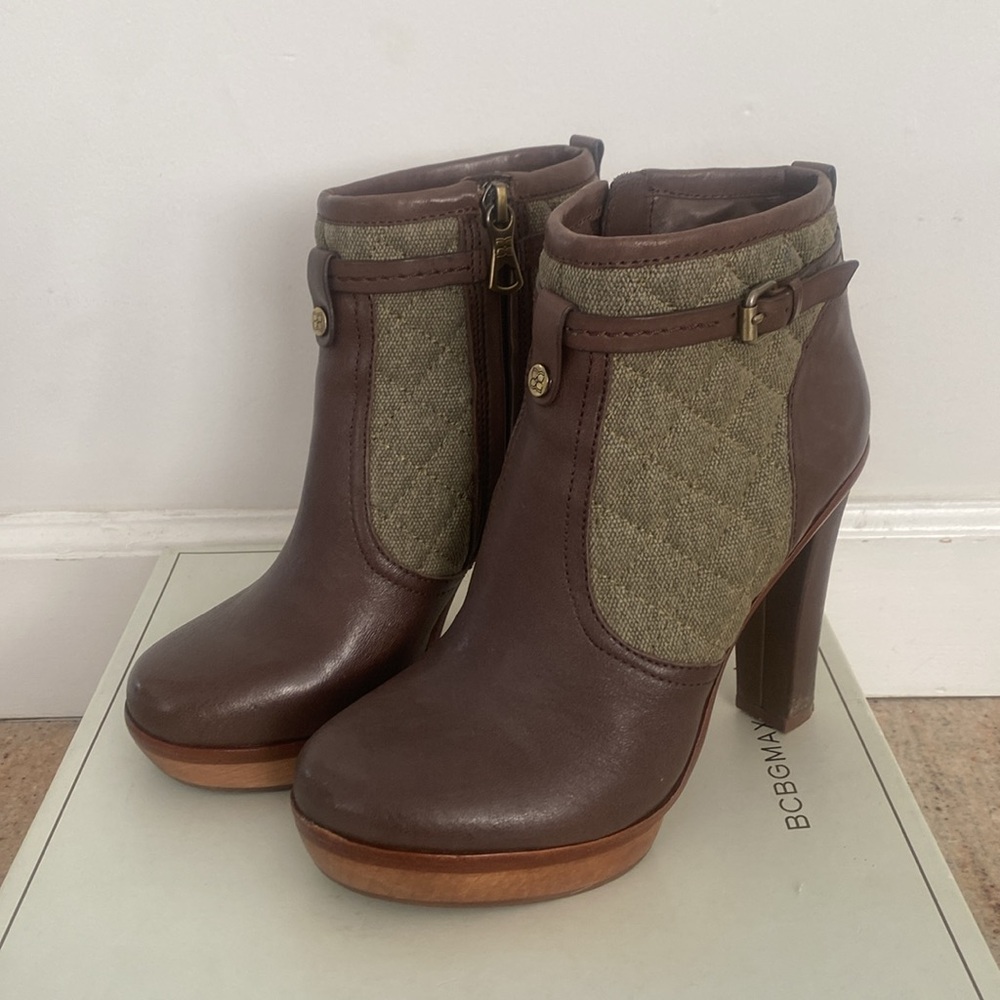 BCBGMaxAzria Heel Booties - Quilted Design